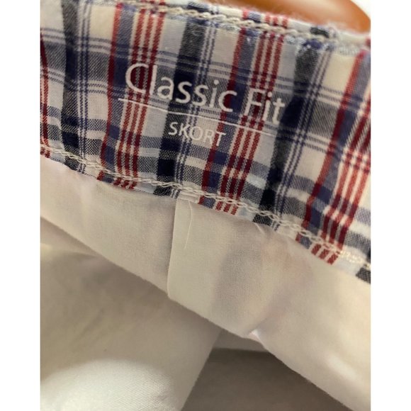 Croft & Barrow Classic Skort Womens US 14 Crab Bake Red Patchwork Stretch Preppy - Picture 4 of 16